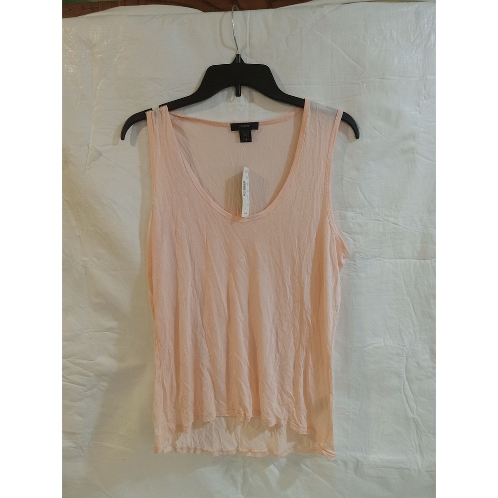 J Crew Womens Peach Scoop Neck Tank Top High Low Hem SPI PK6603 Size M NWT